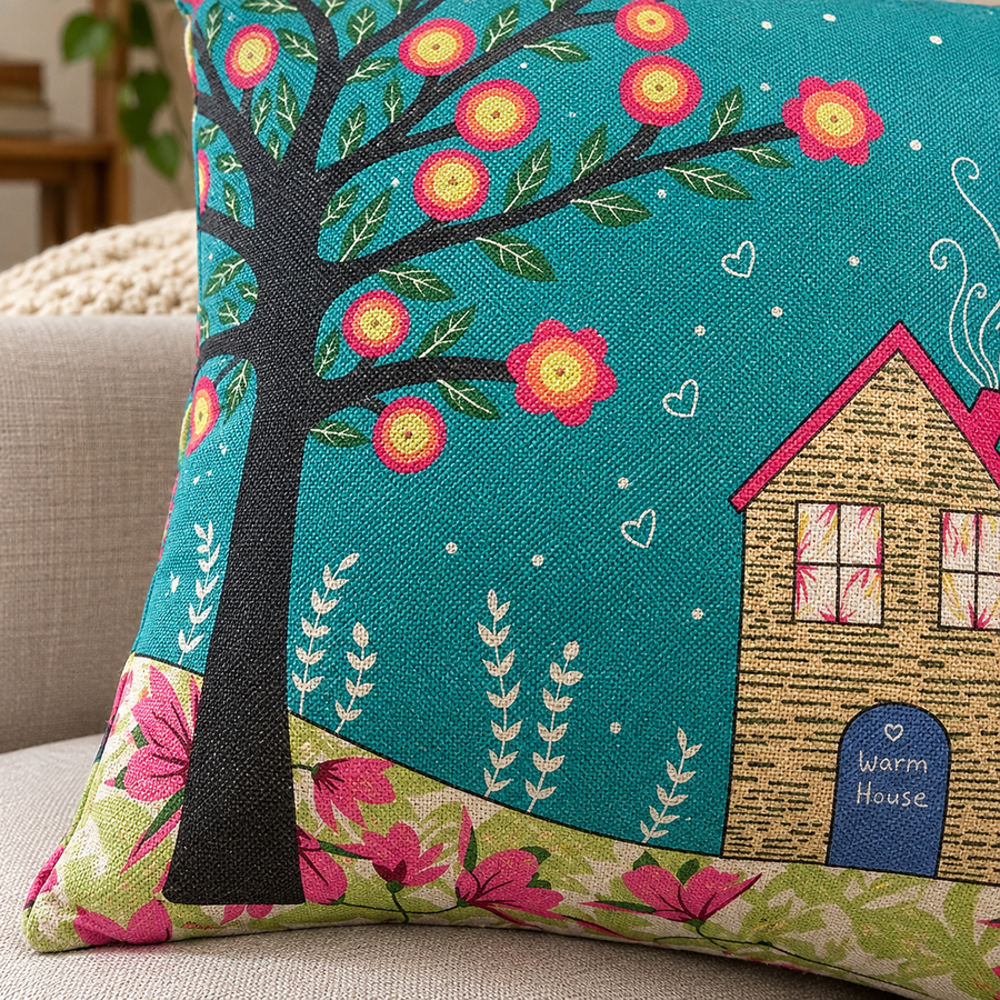 Decorative Tree Printed Home Cute Pillow Cases