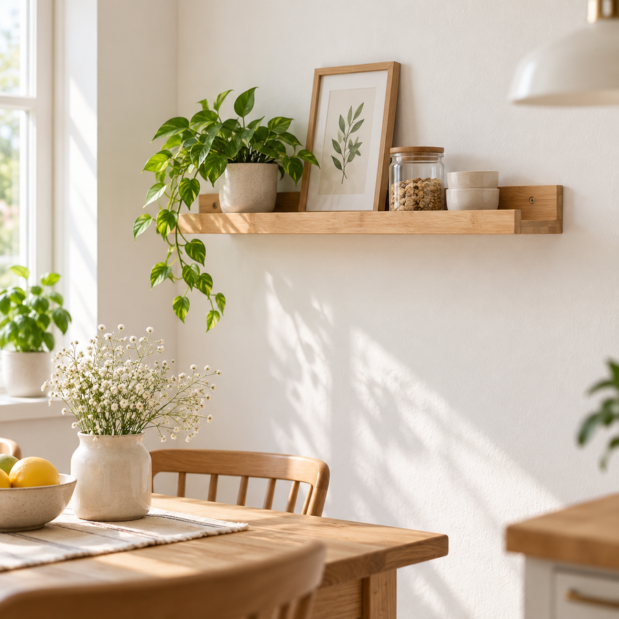 Cute Bamboo Solid Wood Shelf