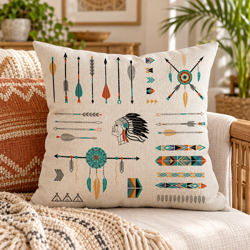 Geometric Symbols Decorative Home Pillow Cases