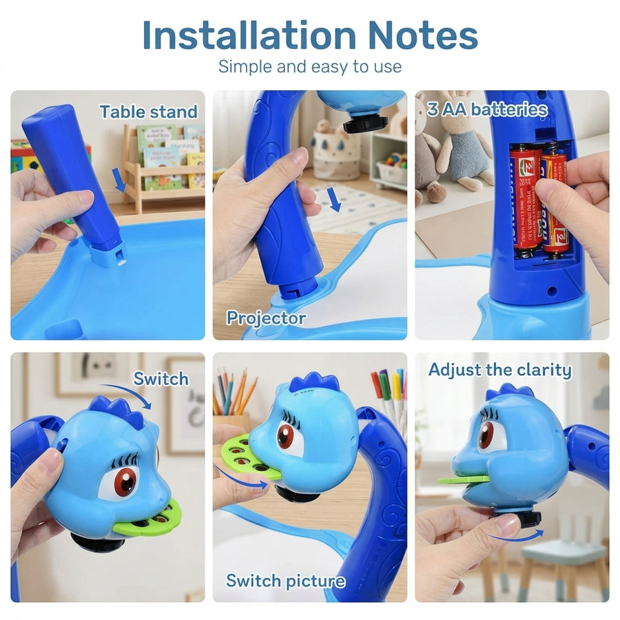 Educational Kids Art Drawing Projector Table