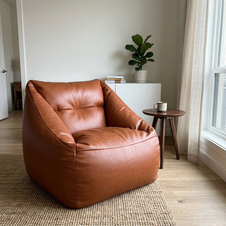 Faules Sofa Leder-Sitzsack