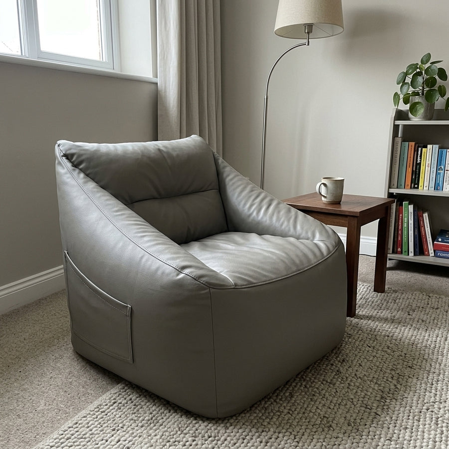 Faules Sofa Leder-Sitzsack