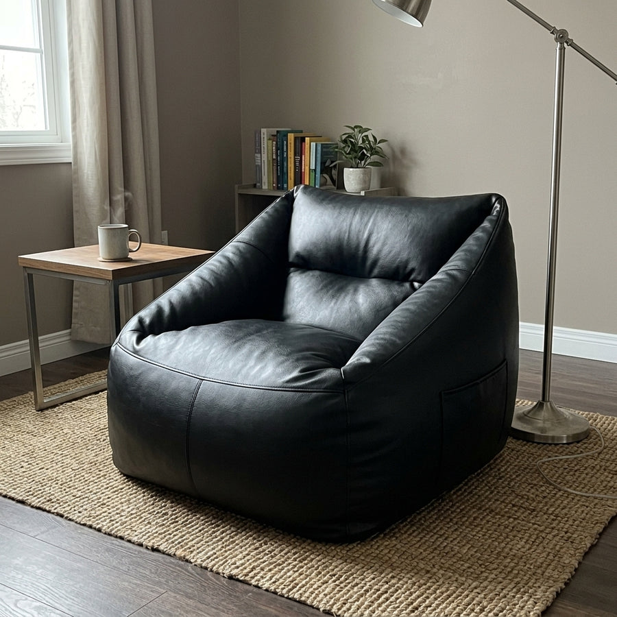 Faules Sofa Leder-Sitzsack