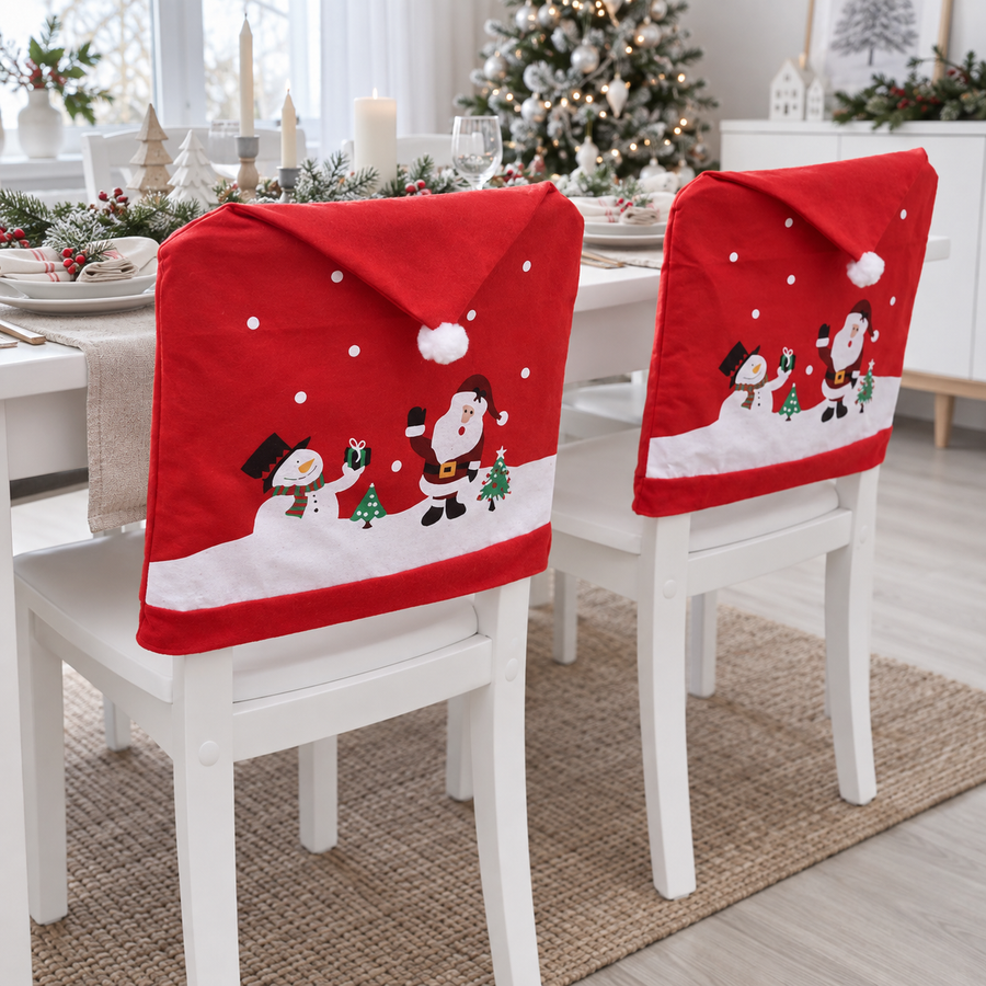 Kerstmuts Stoelhoes voor Kerstman