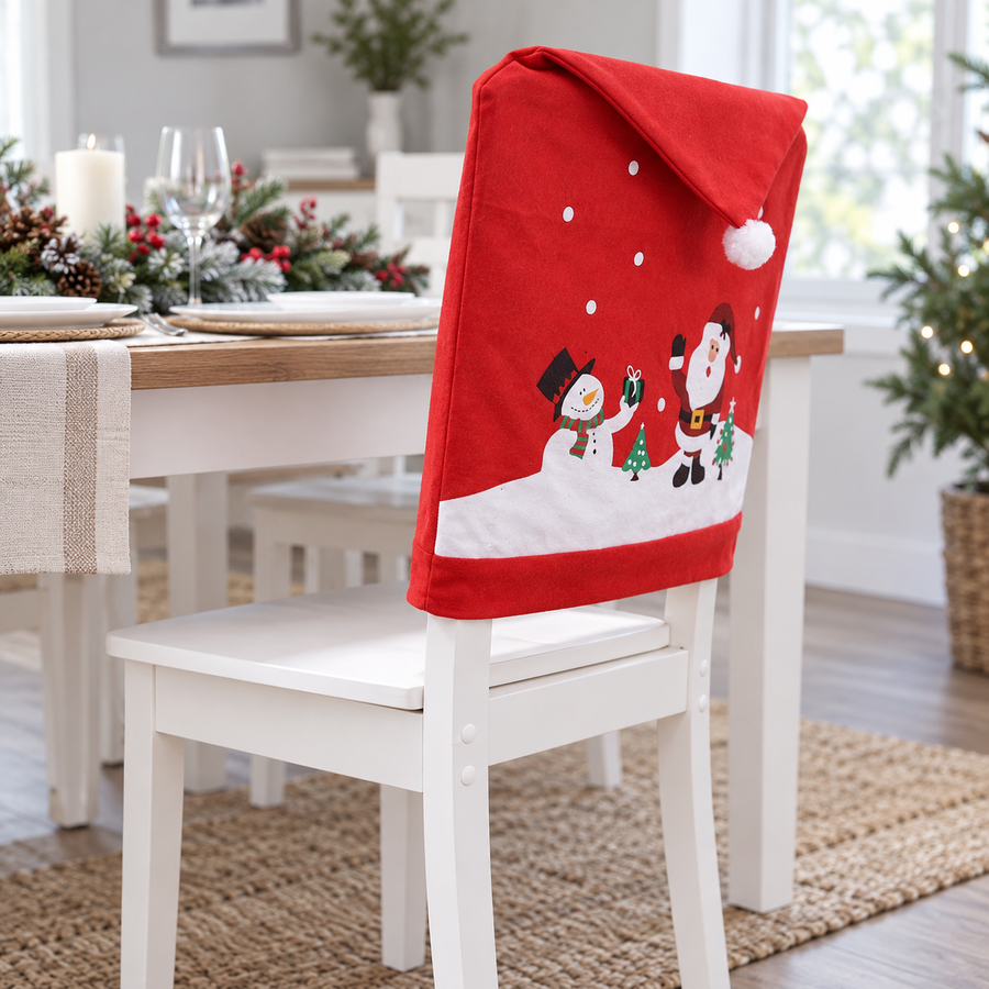 Kerstmuts Stoelhoes voor Kerstman