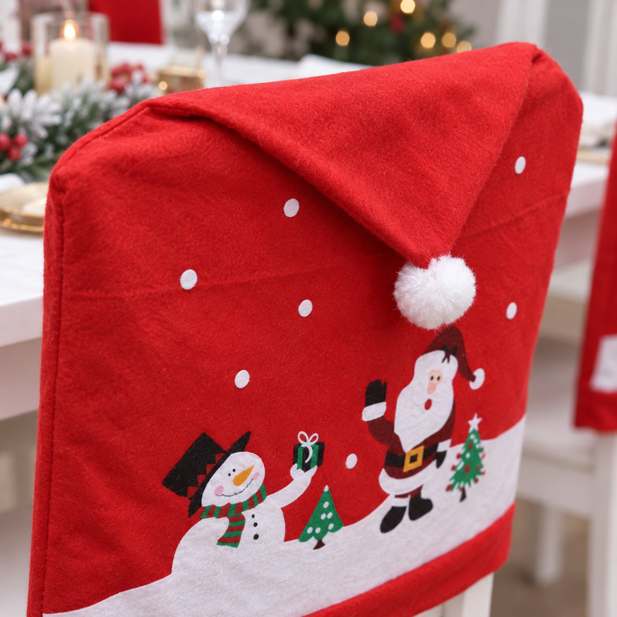 Kerstmuts Stoelhoes voor Kerstman