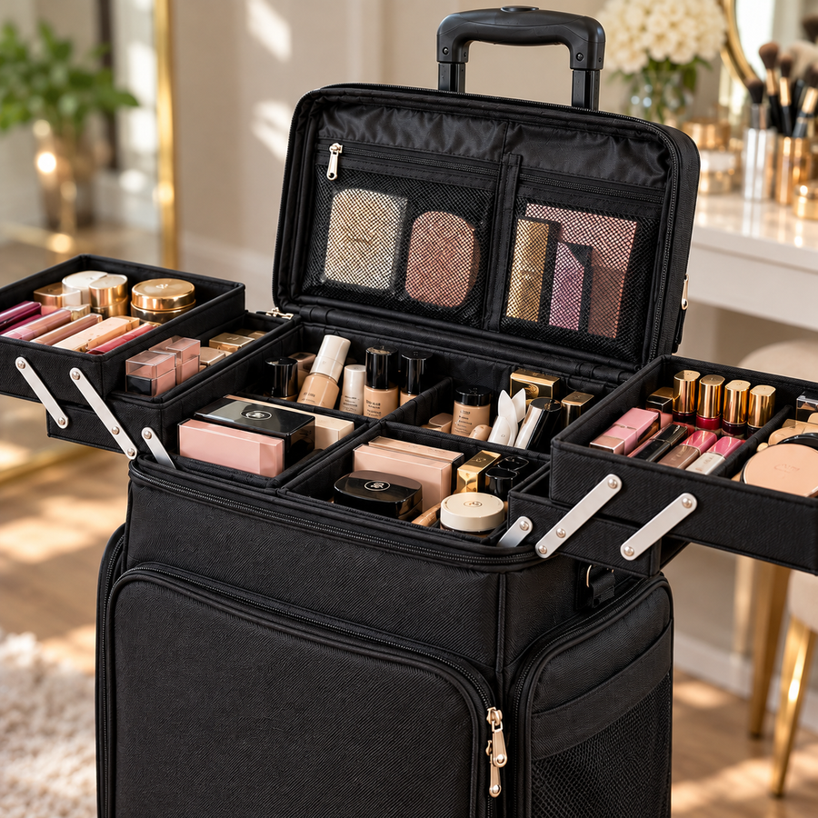 Multifunktionel Kosmetik Makeuptaske på Hjul