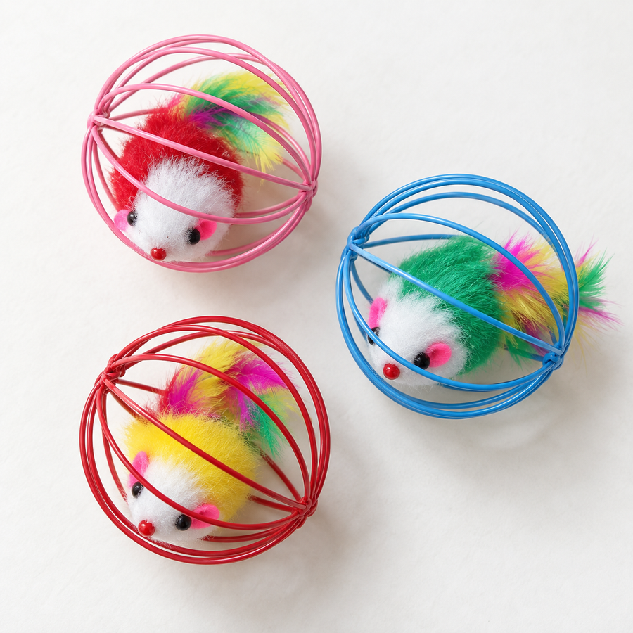 Hollow Ball Feather Cat Toys