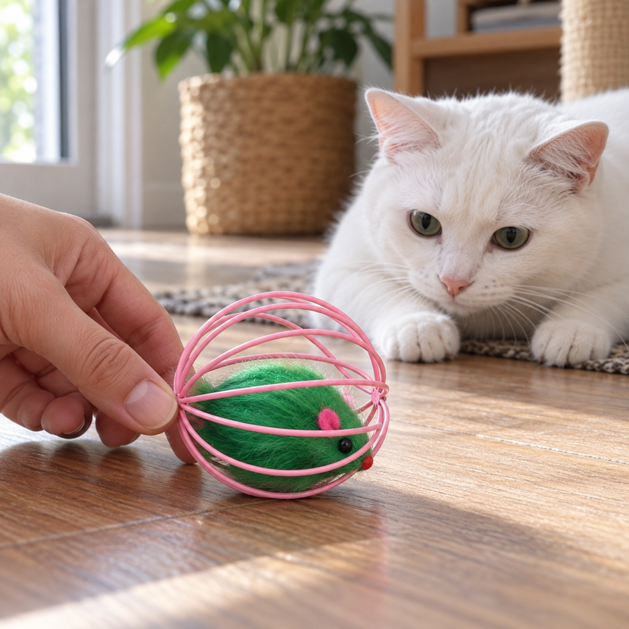 Hollow Ball Feather Cat Toys