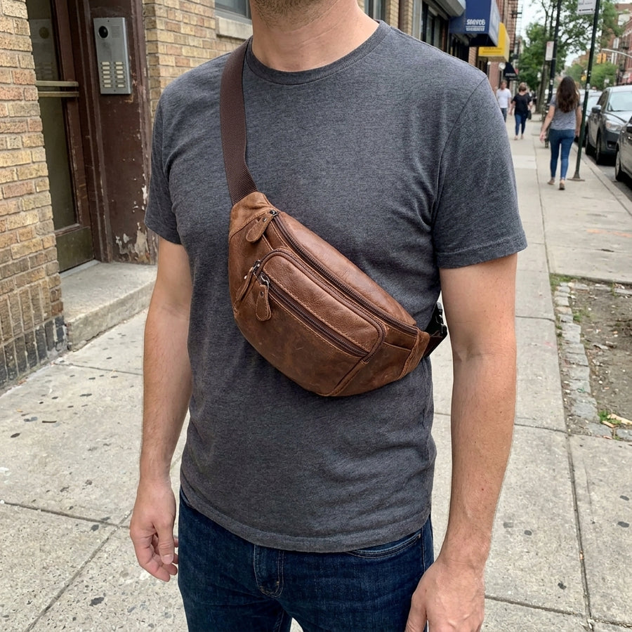 Echte Leder Unisex Bauchtasche
