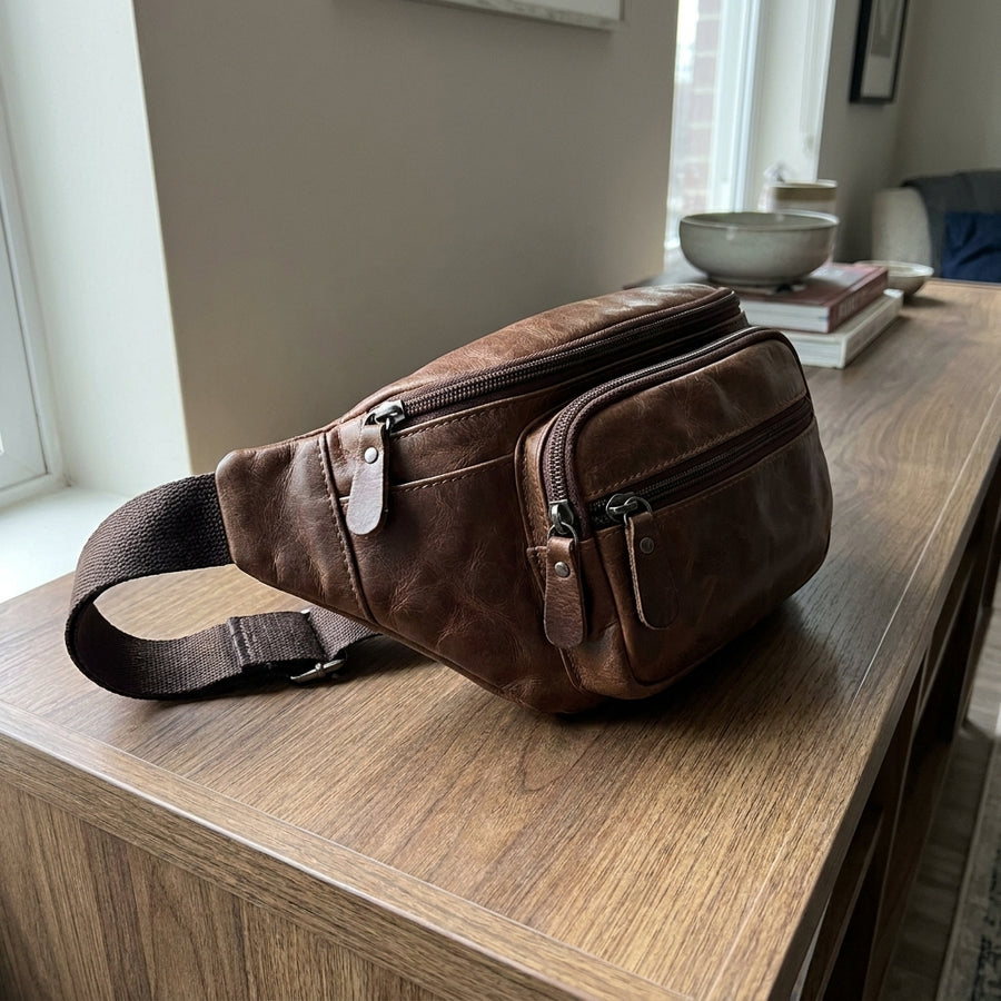 Echte Leder Unisex Bauchtasche
