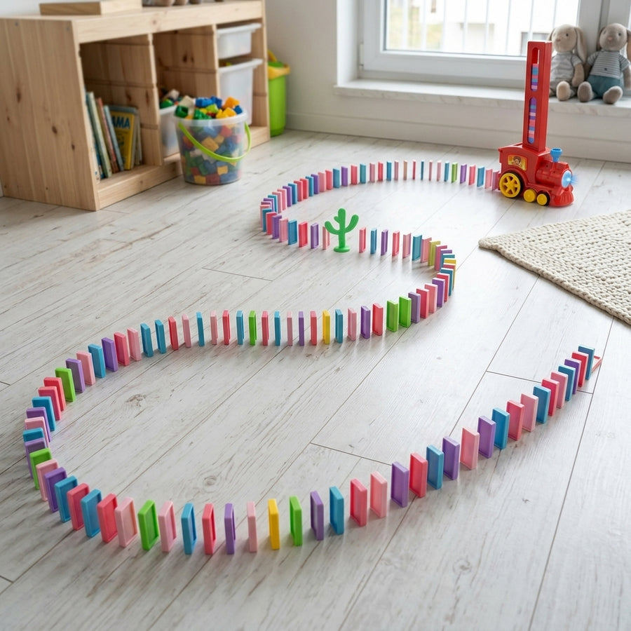 Zug-Domino-Lege-Spielzeug-Set