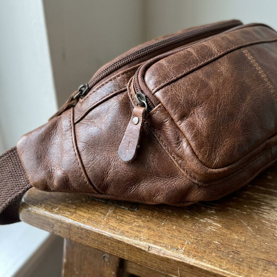 Echte Leder Unisex Bauchtasche