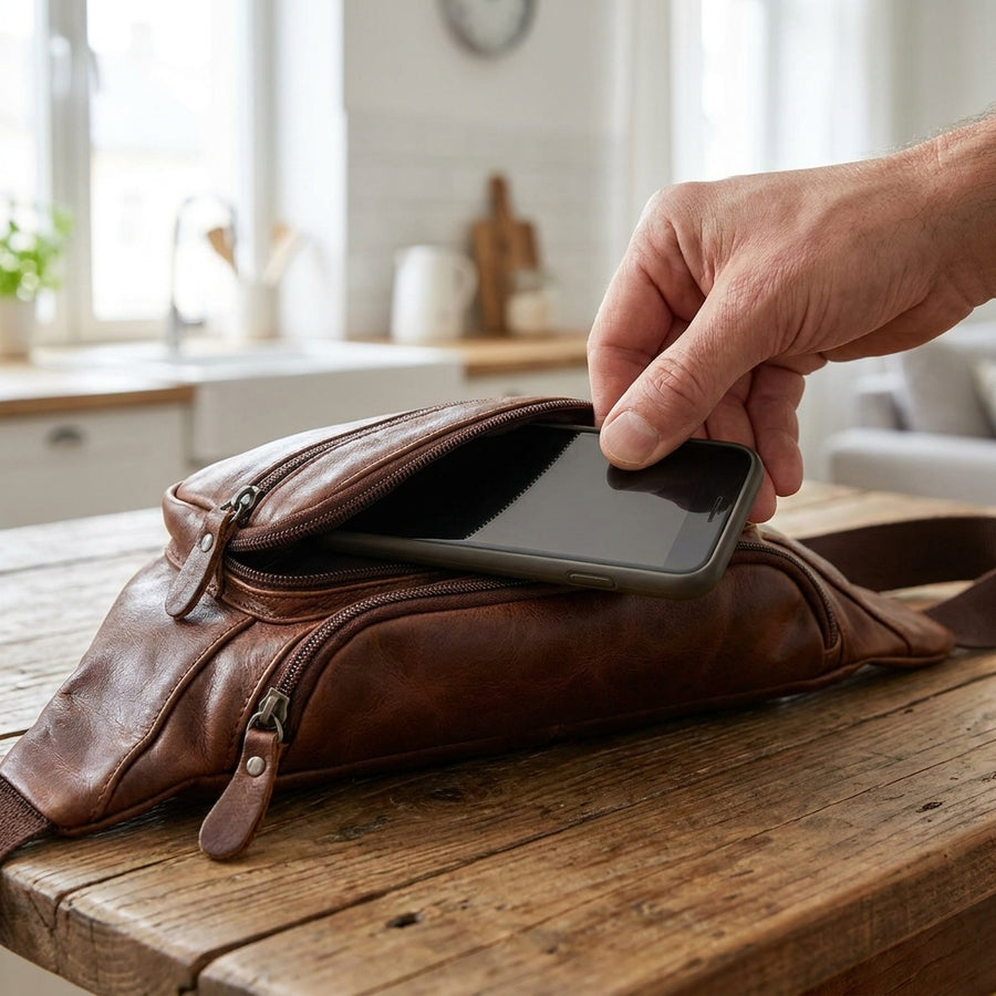 Echte Leder Unisex Bauchtasche