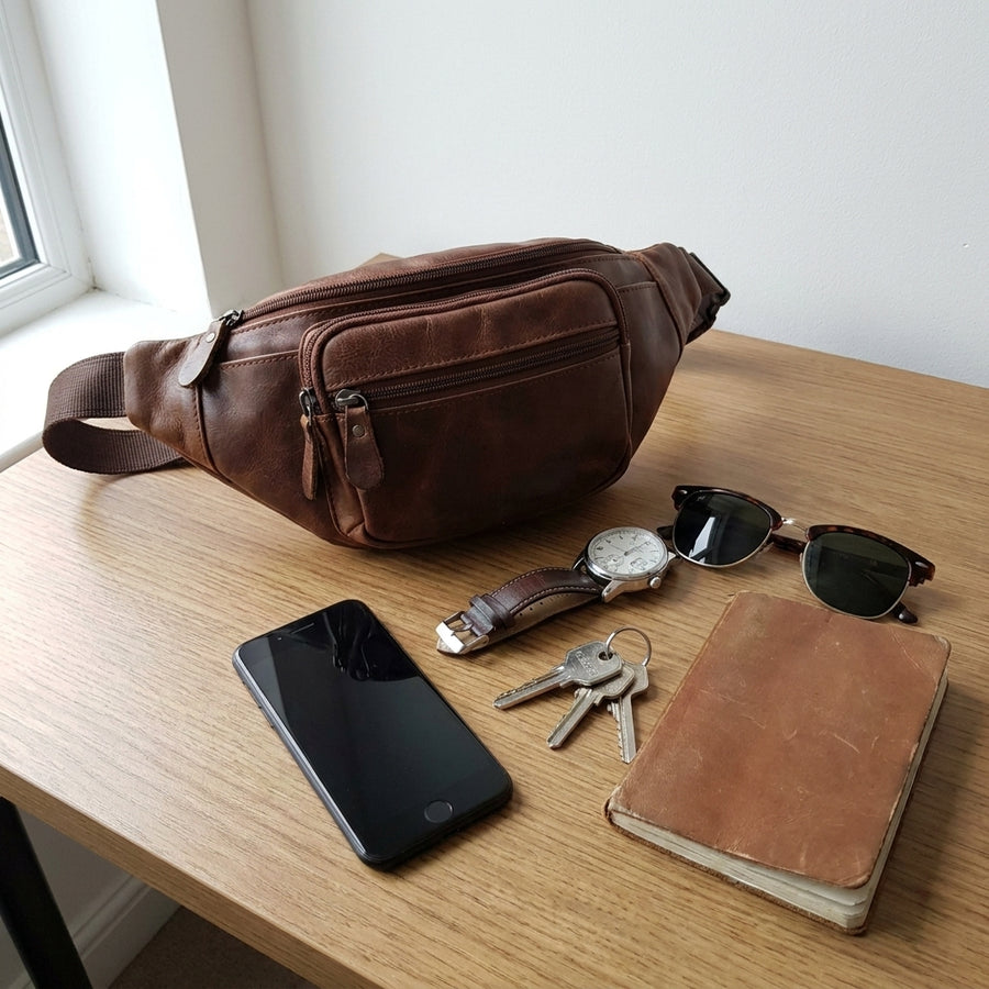 Echte Leder Unisex Bauchtasche