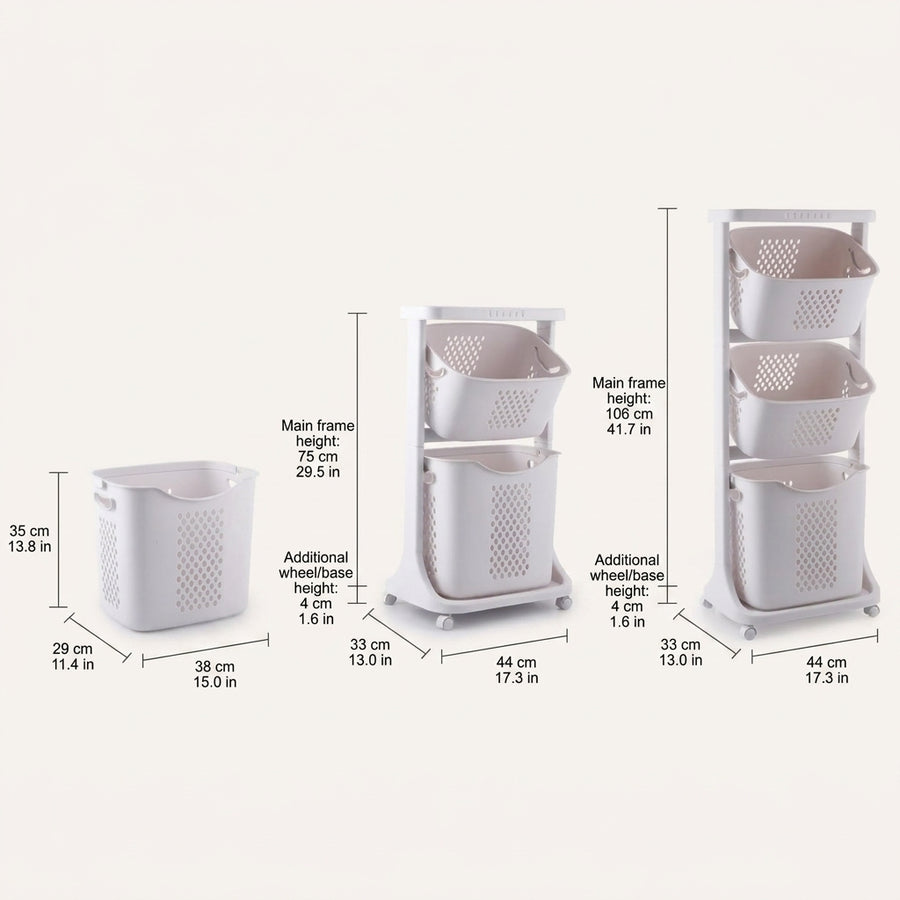 Multi-Layer Hanging Laundry Organizer Basket