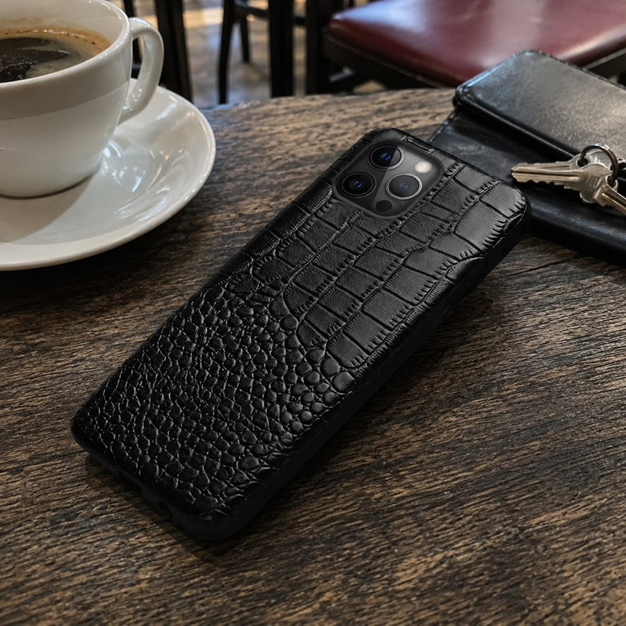 Luxuriöses Handyhülle mit Lizard-Skin-Muster für iPhone X und andere Modelle