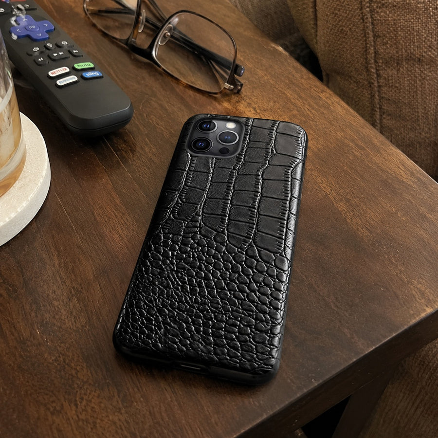 Luxuriöses Handyhülle mit Lizard-Skin-Muster für iPhone X und andere Modelle