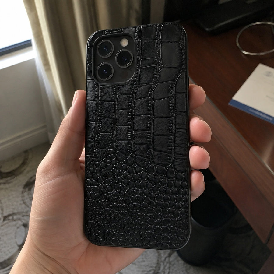 Luxuriöses Handyhülle mit Lizard-Skin-Muster für iPhone X und andere Modelle