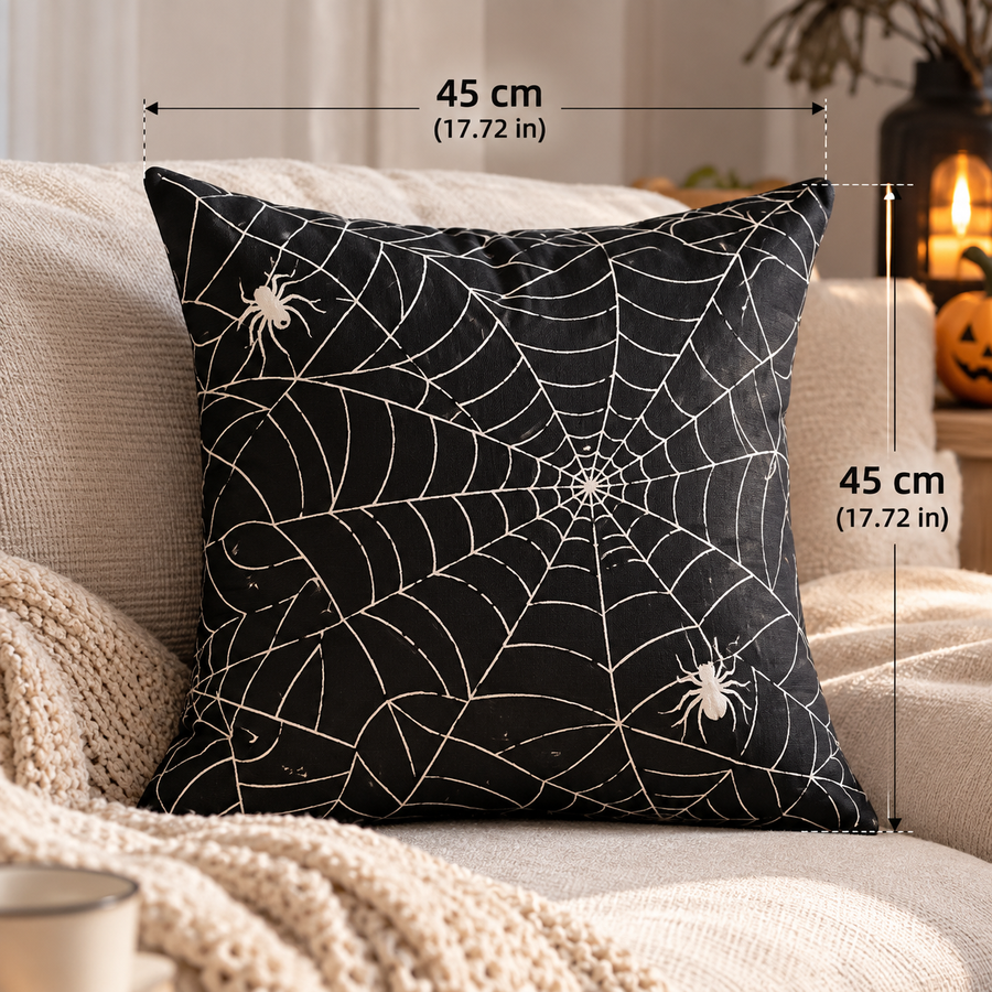 Sorte og Hvide Halloween Pudebetræk