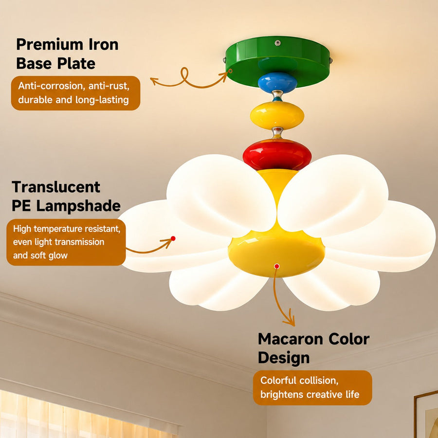 Daisy Chain Colorful Flower Kids Room Ceiling Light - Image 2