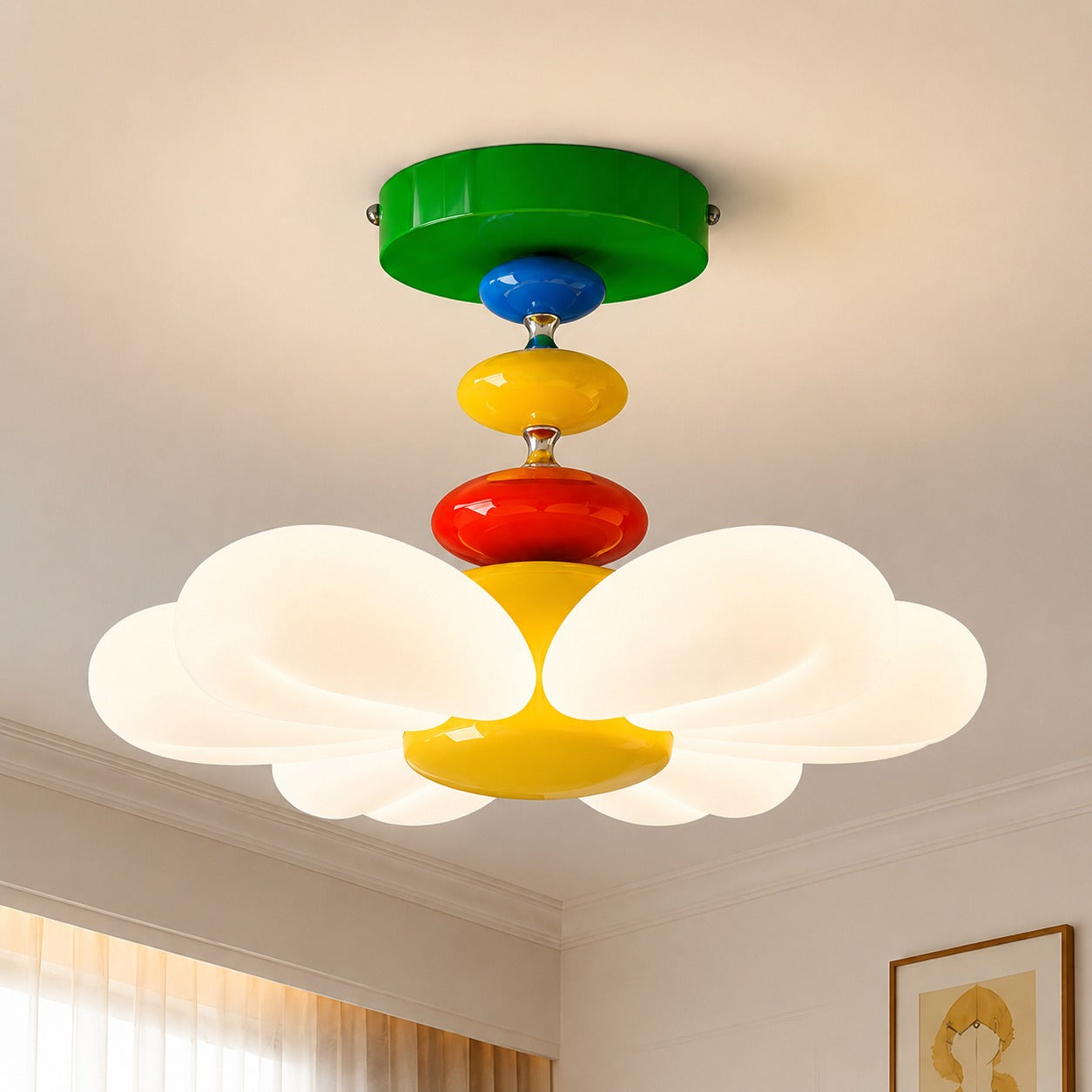 Daisy Chain Colorful Flower Kids Room Ceiling Light - Image 7