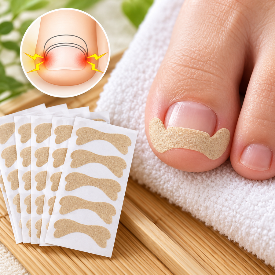 Autocollants Correcteurs d'Ongles Incarnés Toe Align