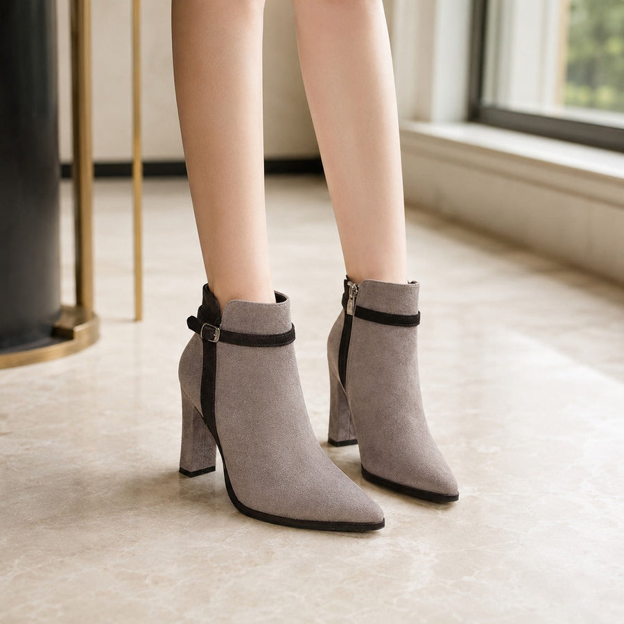 Chelsea English Modern Thick High Heels Women Boots - Image 4