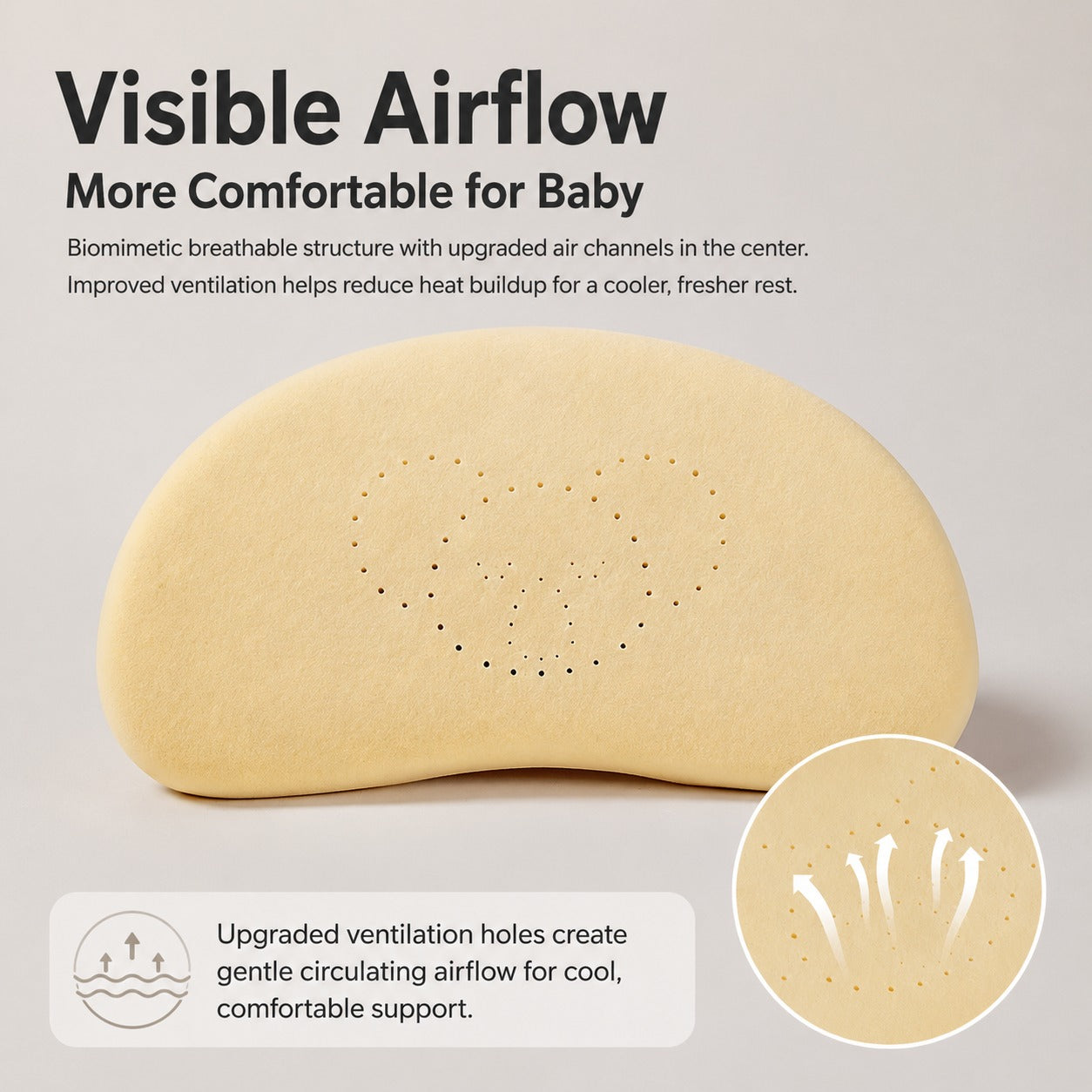 Baby Hug Memory Foam Infant Nap Support Pillow - Image 1