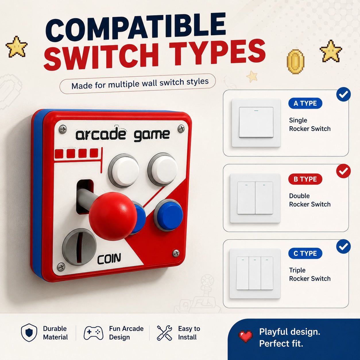 High Score Retro Arcade Gamer Wall Switch Cover - Image 2