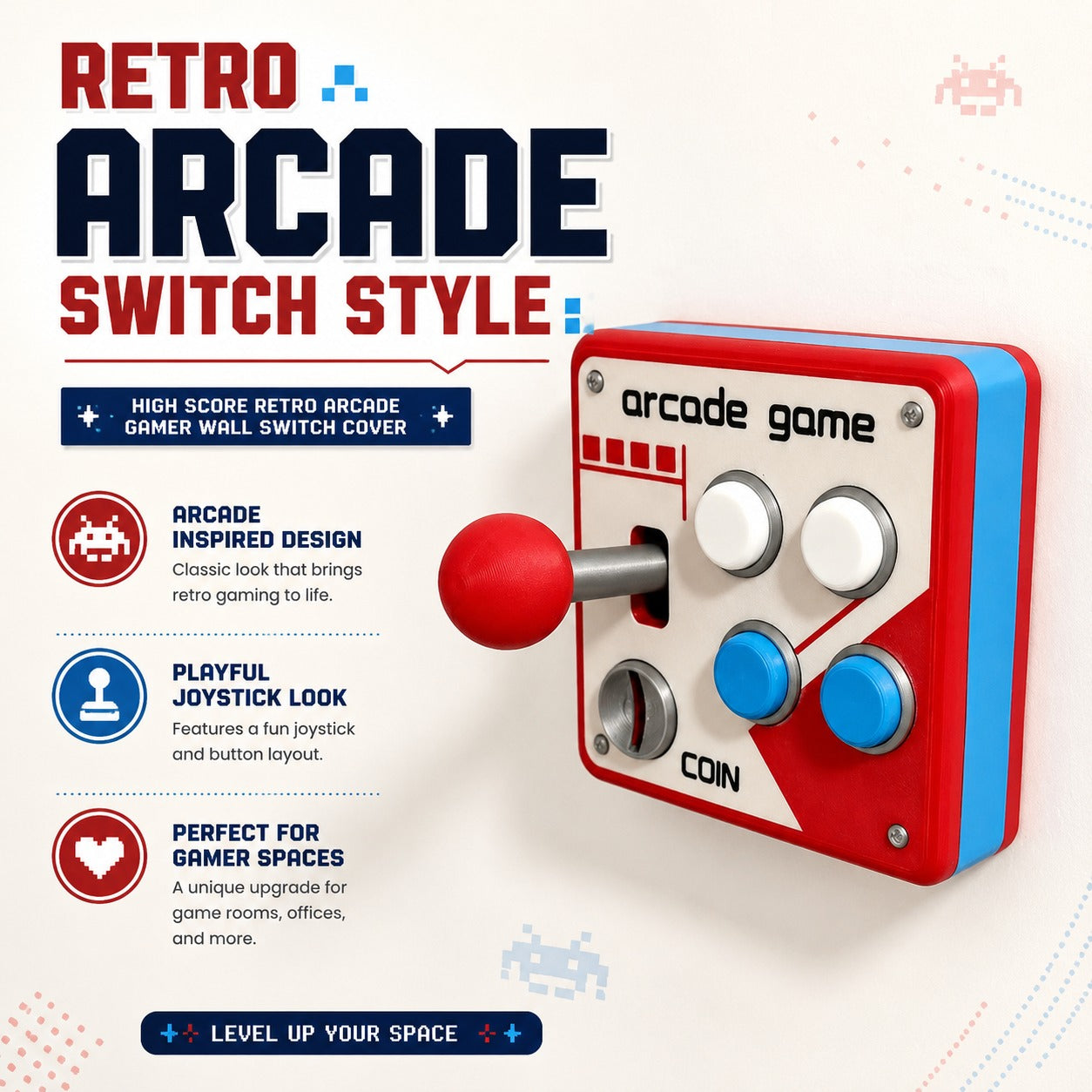 High Score Retro Arcade Gamer Wall Switch Cover - Image 4