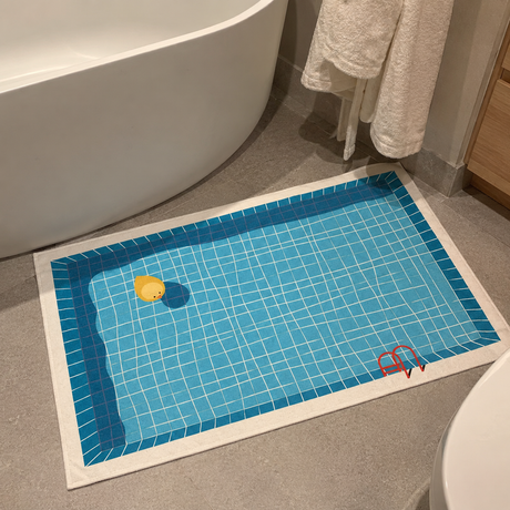 Poolside Summer Feeling Quick-Dry Floor Mat