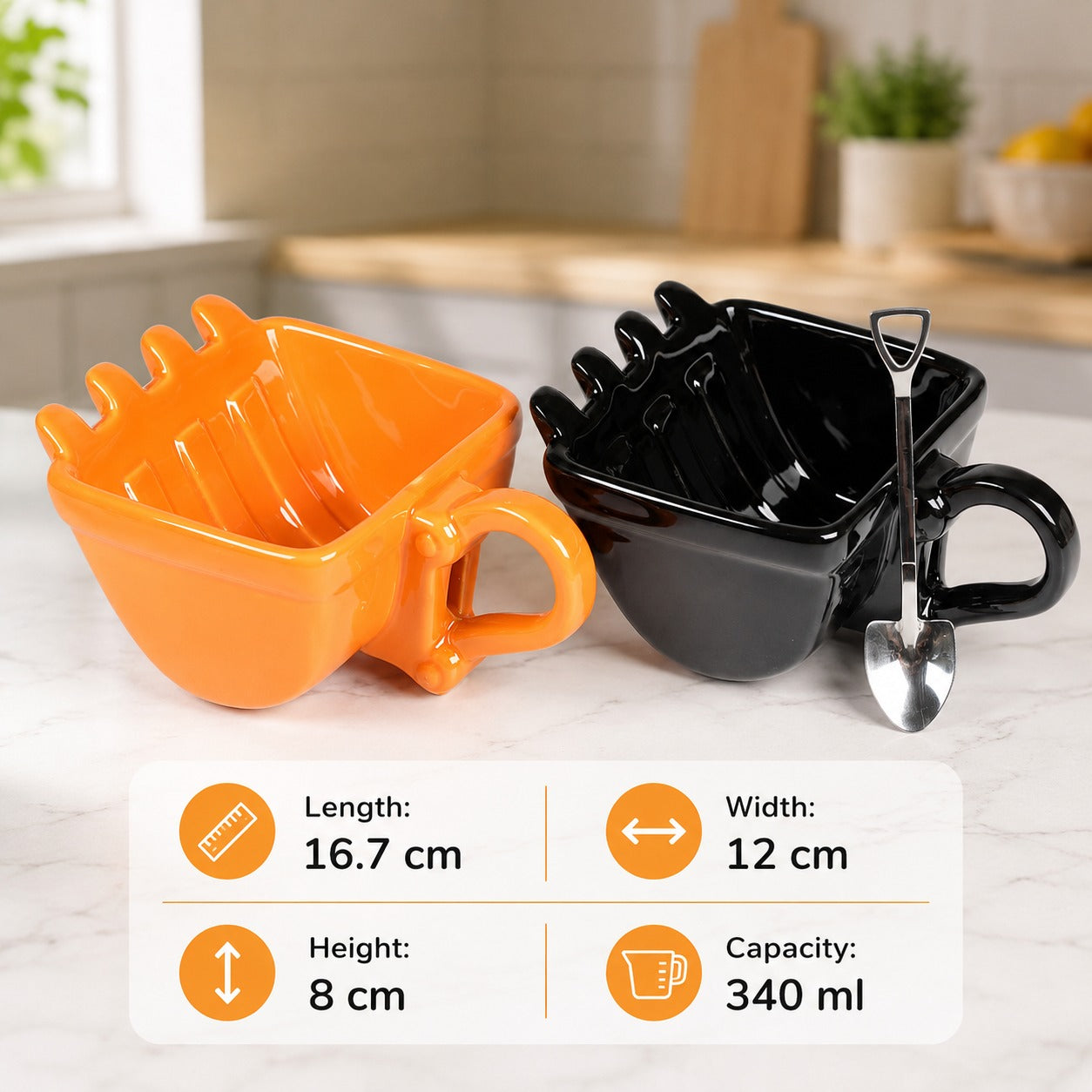 Mini Excavator Dessert Mug Set - Image 5