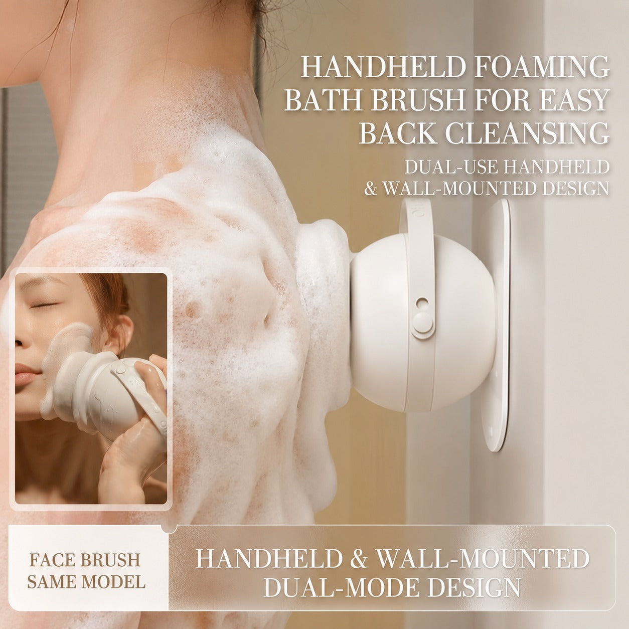 Glide & Scrub Automatic Rotating Shower Body Scrubber - Image 2