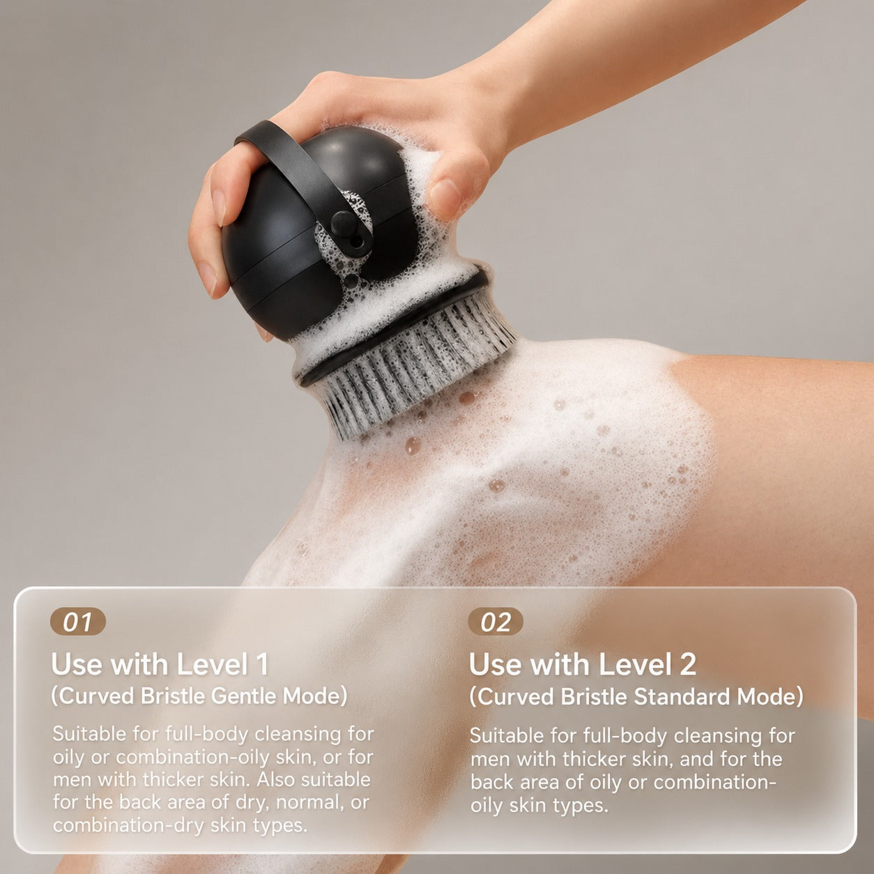 Glide & Scrub Automatic Rotating Shower Body Scrubber - Image 6
