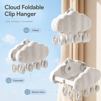 Pinned Cloud-Design Suction Foldable Laundry Rack - Image 4