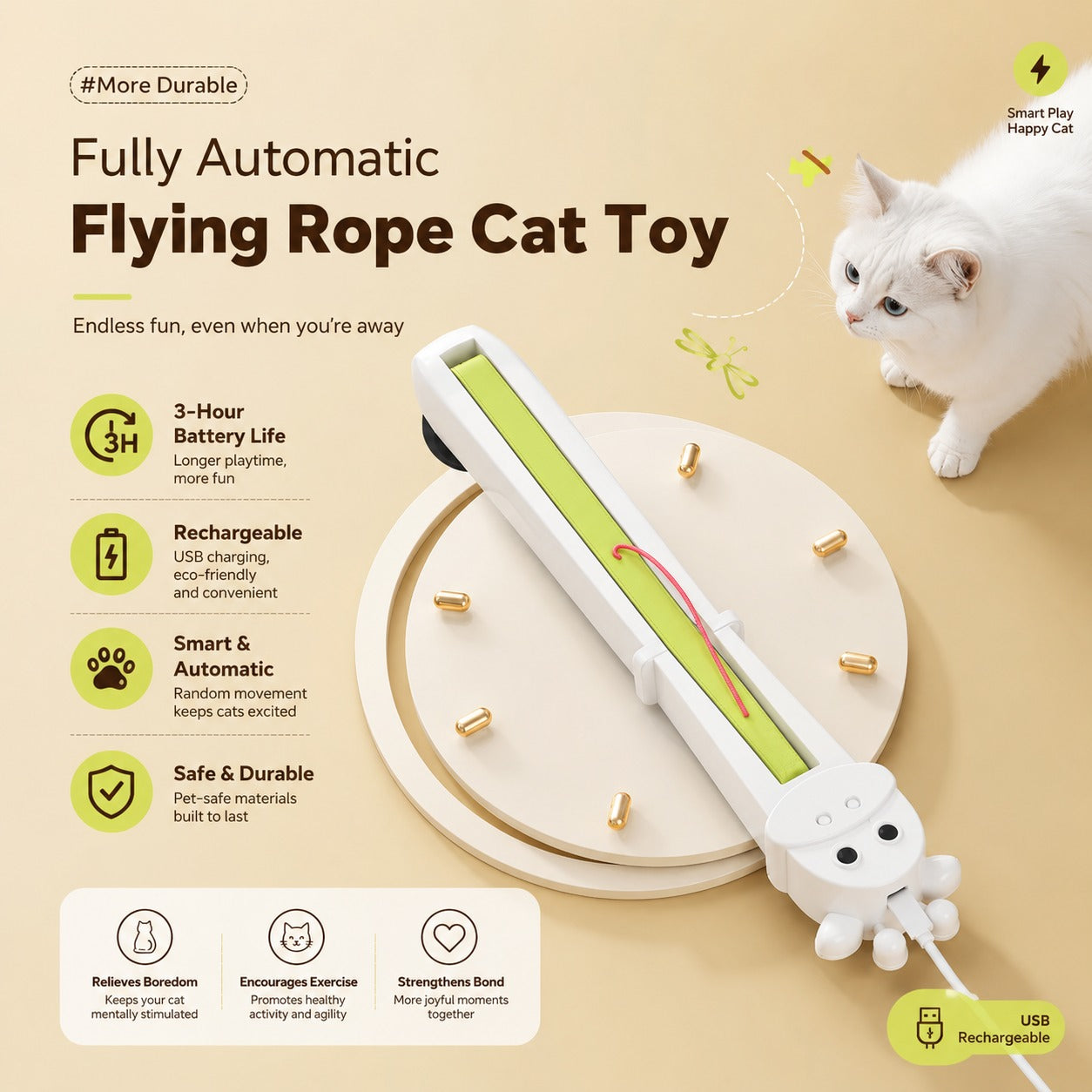 Never Stop Automatic Endless Play Cat Teaser Toy - Image 6