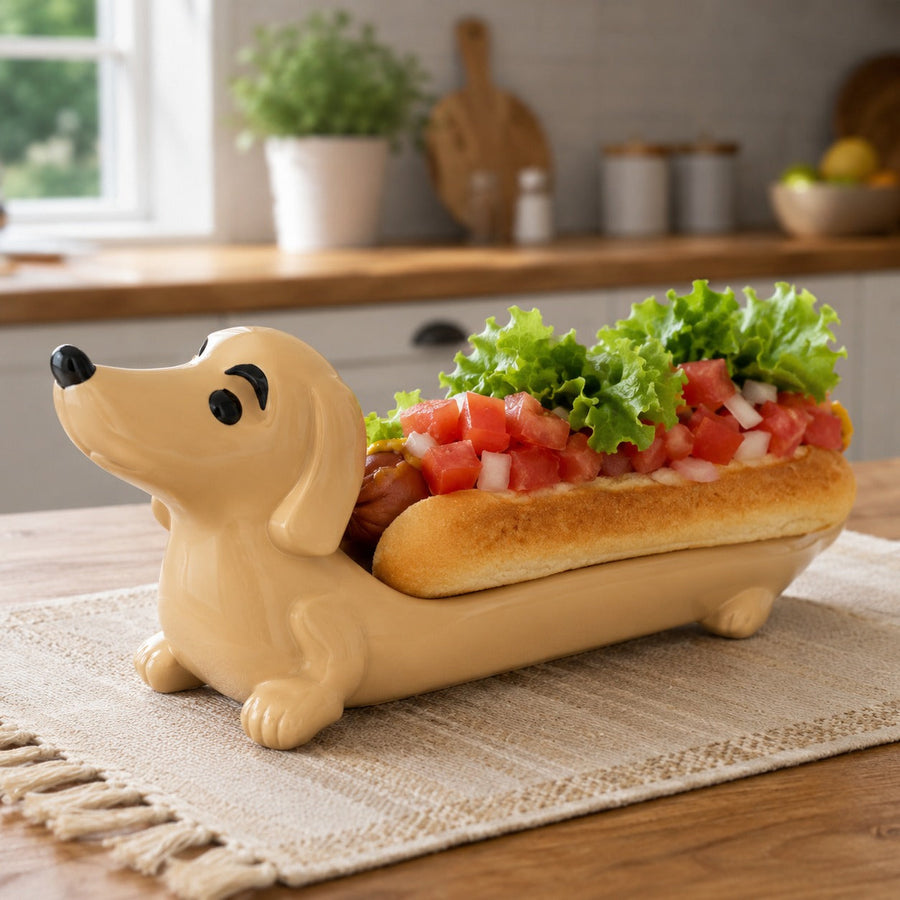Dachshund Hot Dog Serving Plate - Image 0
