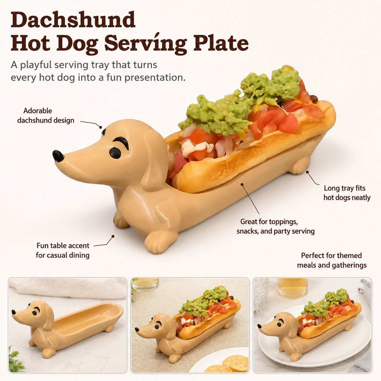 Dachshund Hot Dog Serving Plate - Image 4