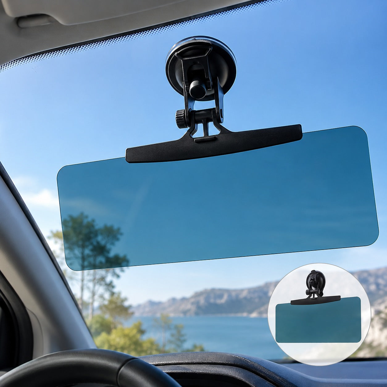 Adjustable Windshield Sun Visor Extension Panel - Image 2