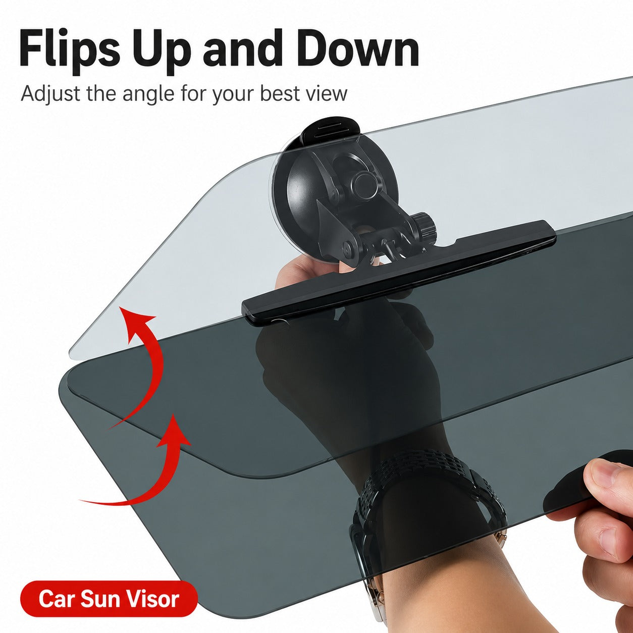 Adjustable Windshield Sun Visor Extension Panel - Image 1