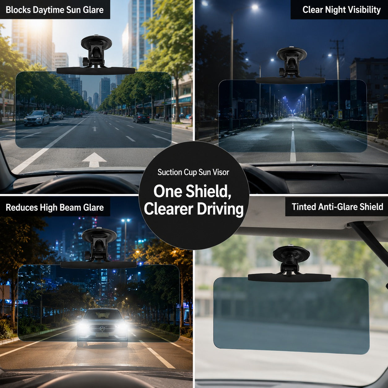 Adjustable Windshield Sun Visor Extension Panel - Image 3