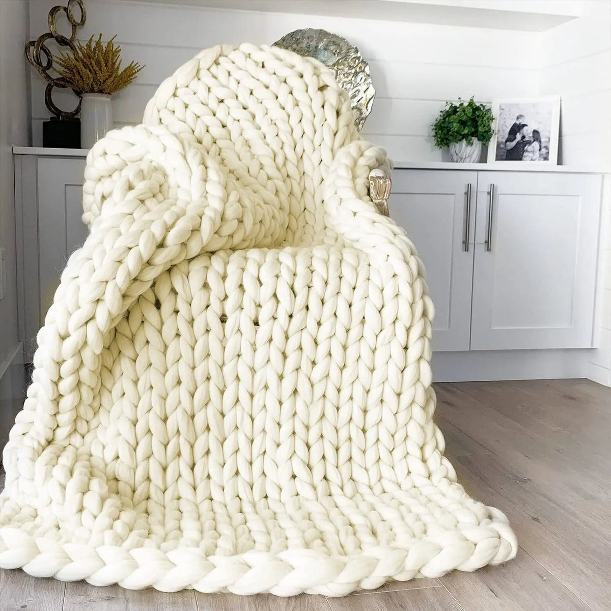 Thick Line Sofa Knitted Blanket