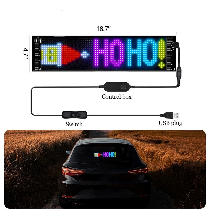 LED Customizable Fun Ride Bluetooth Car Sign