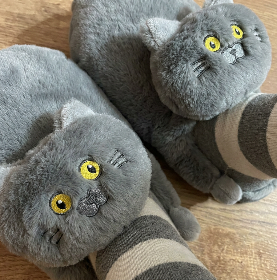 Cuddle Cat Plush Slippers