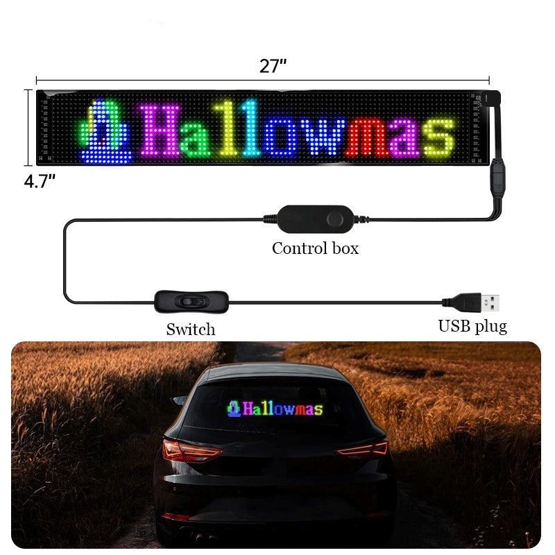 LED Customizable Fun Ride Bluetooth Car Sign