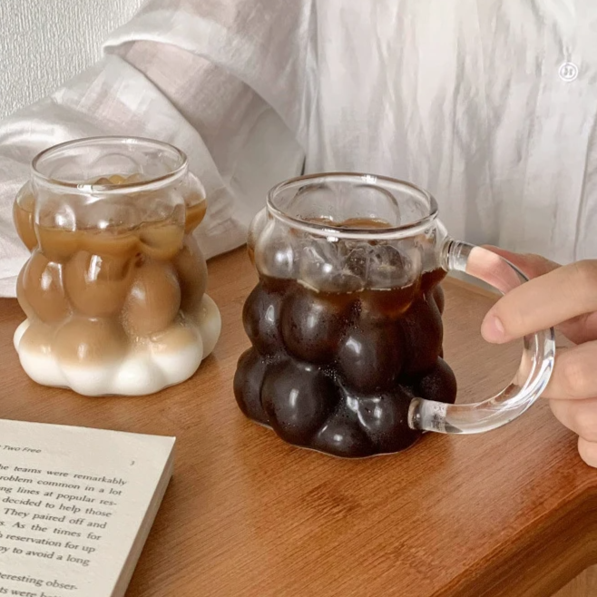 Sleek Glass Irregular Bubble Mug - Image 3