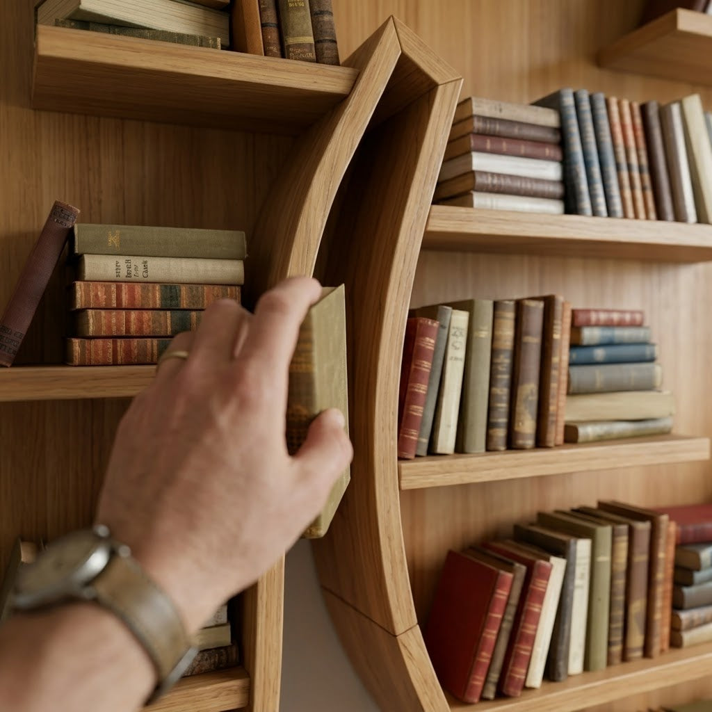 Mindshelf Face Silhouette Decorative Wooden Bookcase Shelf - Image 5