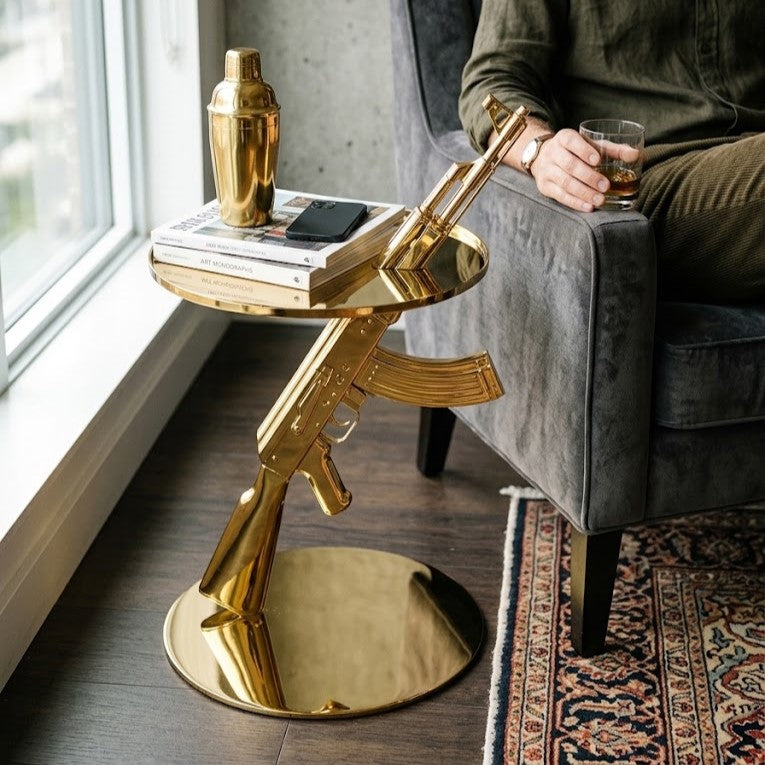 Sniper Industrial Metal Side Table