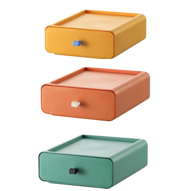 Colorful Stackable Makeup Storage Box - Image 21